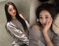 경리, 한쪽 어깨 드러낸 쇼파 위 고양이…지독하게 내 사진만