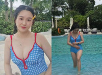 '활동중단' 햄지, 임신설 부른 파격 비키니 자태..그냥 뱃살입니다